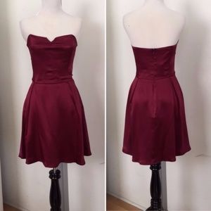 SOLD! Social Voyage Silk Strapless Mini Dress